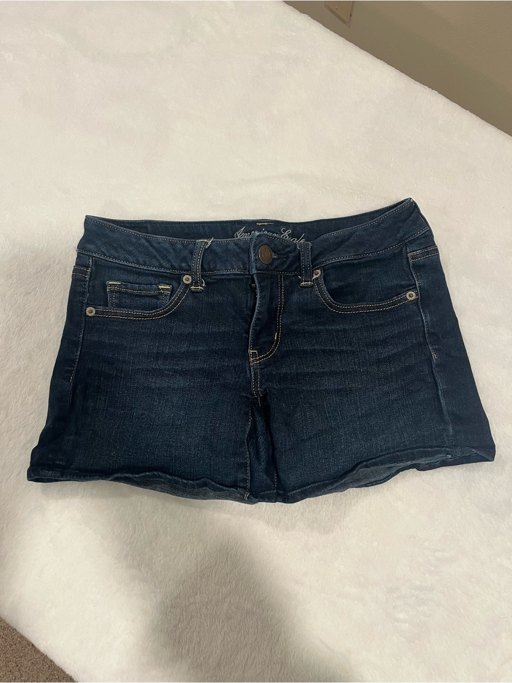 American Eagle Dark Wash Denim Stretch Shorts - Size 8